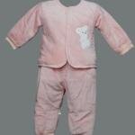 Baby Girl Pink Teddy Sweater & Pants Set