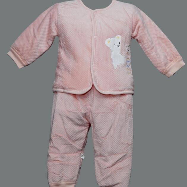 Baby Girl Pink Teddy Sweater & Pants Set