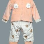 Teddy Bear Baby Outfit with Plush Bear Detail