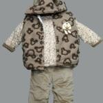 Baby Boy’s Light Grey & Brown Teddy Bear Outfit