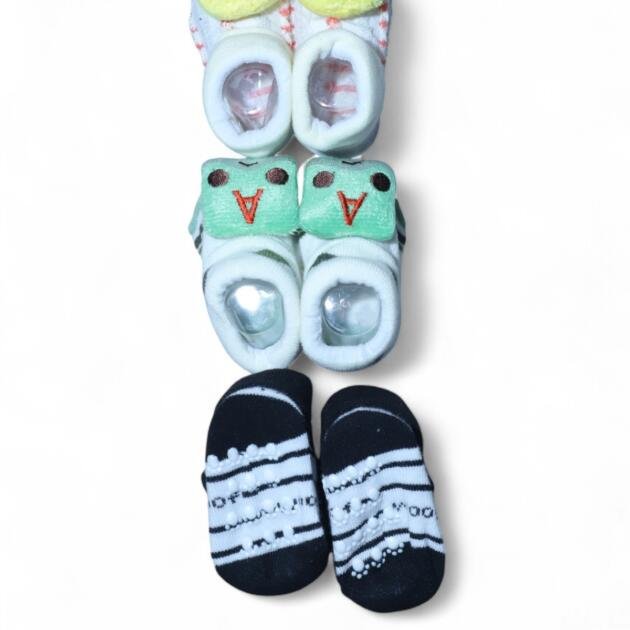 Anti‑Skid Baby Booties — Assorted Colors #11 Pack of 3