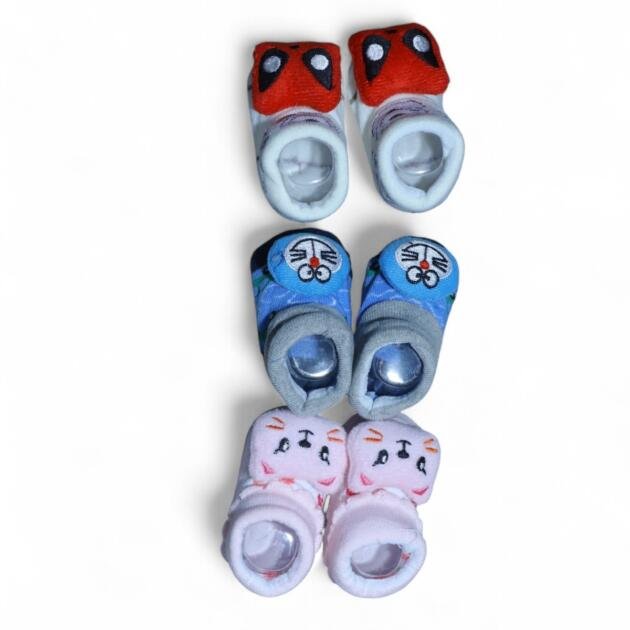 Anti‑Skid Baby Booties — Assorted Colors #16 Pack of 3