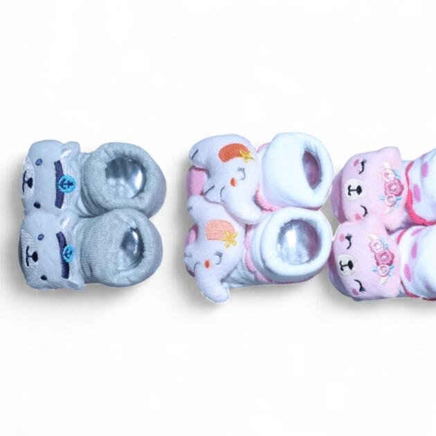 Anti‑Skid Baby Booties — Assorted Colors #21 Pack of 3