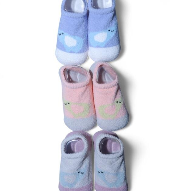 Anti‑Skid Baby Booties — Assorted Colors #2 (Pack of 3)