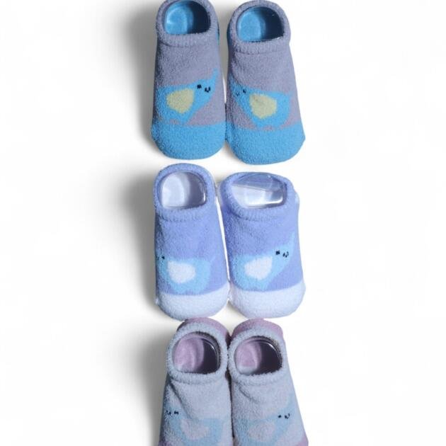 Anti‑Skid Baby Booties — Assorted Colors #3 (Pack of 3)