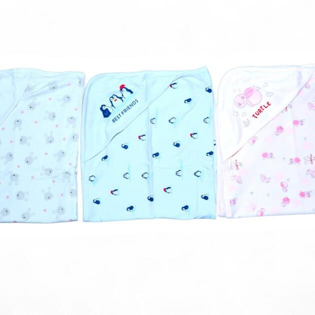 Hooded Baby Towels — Mom & Me/ Best Friends / Turtle Pastel Towel