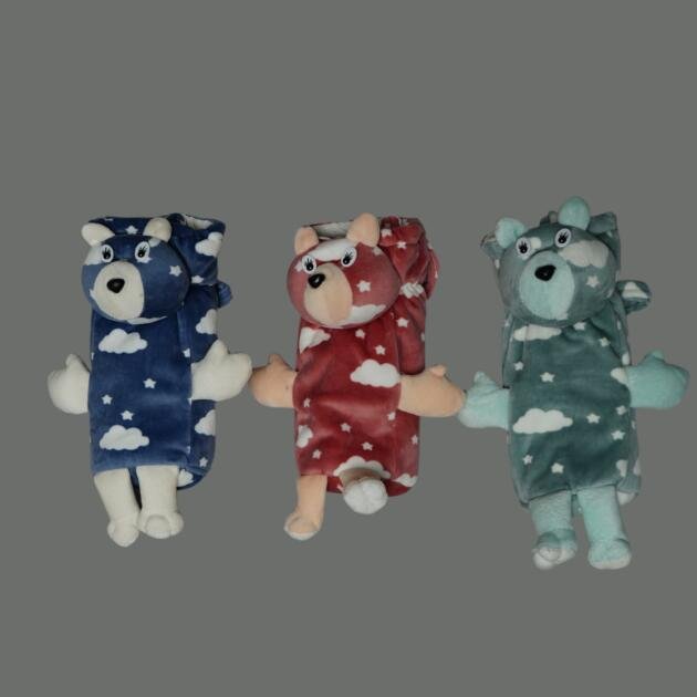 Teddy Bottle Cover — Assorted Colors & Prints