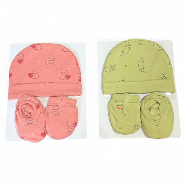 Tiny Trio 3‑Piece Newborn Set — Assorted Cute Prints (Pack of 2)